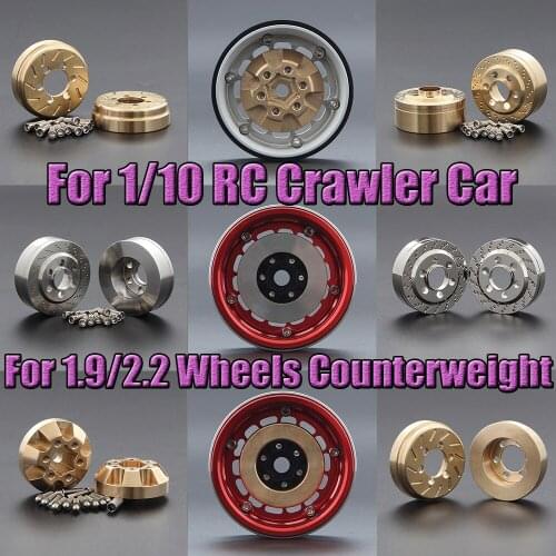 2PCS Brass Brake Disc Counterweight for 1.9 2.2 inch Vanquish Beadlock Wheels Traxxas TRX4 TRX6 Axial SCX10 Capra Wraith Weights
