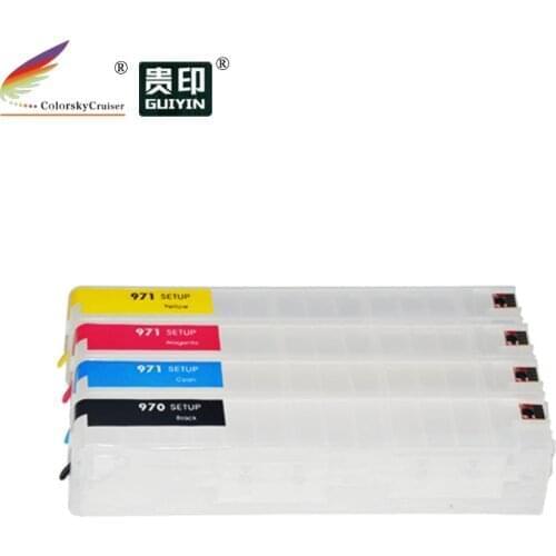 RCH971XL) refillable refill ink inkjet cartridge for HP 970XL 971XL Officejet Pro X451 X476 X551 X576 KCMY