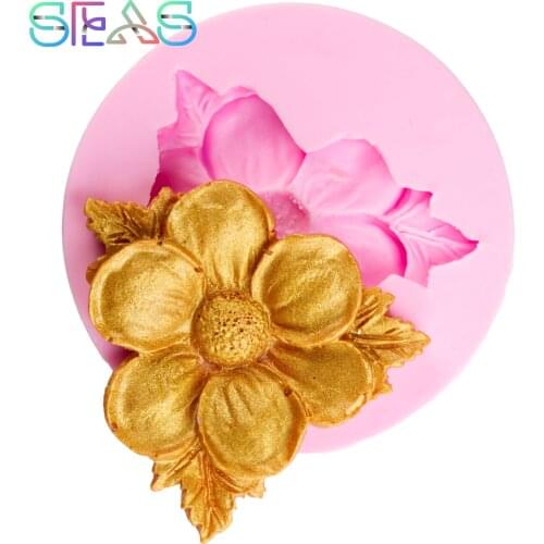 Silicone Molds Birthday 3D Peach Blossom Cake Decorating DIY Biscuits Molds Cake Decorating Tools Resin Molds