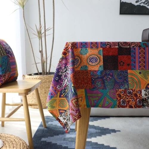 Cotton Linen Table Cloth Bohemia Tablecloths Table Cover American Style Rectangular Tablecloth Dustproof Toalha De Mesa Manteles