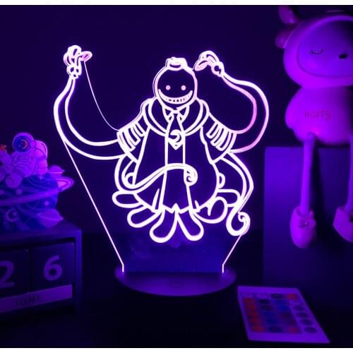 3D LED Lamp Assassination Classroom Night Light Korosensei And Akabane Karuma FigureF For Bedroom Decor Kids Boys Birthday Gifts