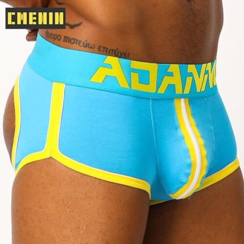 ADANNU Sexy Gay Male Underwear Ass Freedom Thong Jockstrap Sissy Panties Breathable Non Back Jock Strap Thongs Men String AD163