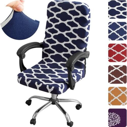 M/L Printed Elastic Stretch Office Computer Chair Cover Dust-proof Game Chair Slipcover Rotatable Armchair Protector