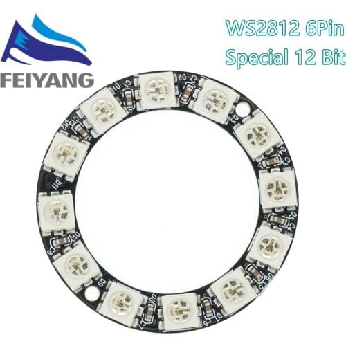 12 Bits RGB LED Ring WS2812 WS2812B 5050 RGB LED Spot Integrated Driver Control Serial Module for Arduino
