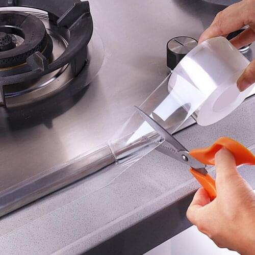 5m Wall Sealing Sticker High-strength Adhesive Stick Firmly 0.5mm Kitchen Transparent Waterproof Adhesive Tape Transparent Tape
