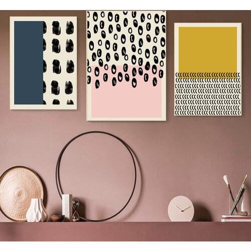 Abstract Canvas Painting Color Block Art Print Personalized Wall Prints Poster Minimalist Wall Picture Decor For Living Room