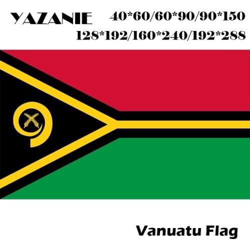 YAZANIE 60*90cm/90*150cm/120*180cm/160*240cm Vanuatu Flag National Flying Custom Football Flag Country Banner for Party Event