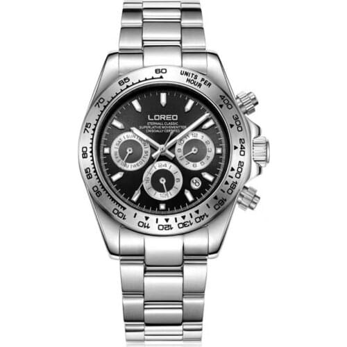 Luxury brand mens watch automatic mechanical sapphire glass black dial mens clock without stopwatch function