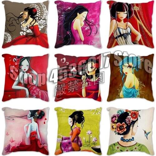 Nordic Style butterfly Girl Cushion Cover Decor Cartoon Simple Queen Pillow Case for Sofa Pillowcase Home Decoration Covers