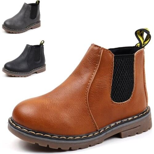 Kids Ankle Boots Girls Boys Floral Flower Print Chelsea Boots Girls Autumn Martin Boots Children Winter Shoes size 21-36