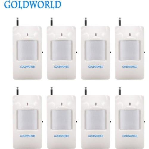 GoldWorld Wireless Antenna Motion Sensor Detector for Wireless GSM Home Alarm System 8pcs/lot