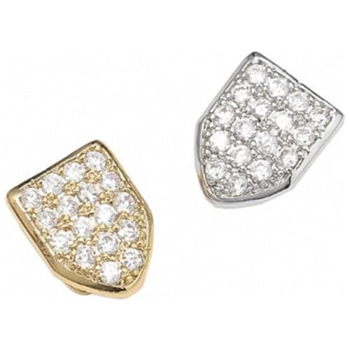 Hip Hop Fang Cubic Zircon Single Teeth Grillz Bottom Teeth Caps Mouth Tooth Cosplay Jewelry