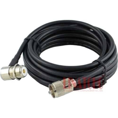 5 meters SYWV-50-5 UHF PL259 male to SO239 female connector FT-100DR FT1907 FT1807 TM-271 car radio antenna cable