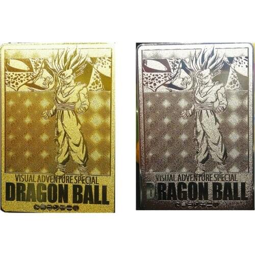 Dragon Ball Super Saiyan Sun Gohan DIY Flash Card Anime Metal Collection Card Childrens Toy Holiday Gift