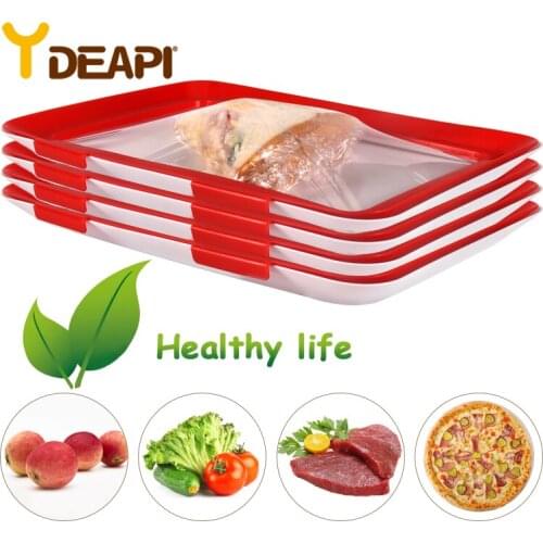 YDEAPI Creative Food Preservation Tray Food Fresh Keeping Fresh Spacer Organizer Food Preservate Refrigerator Food Storage