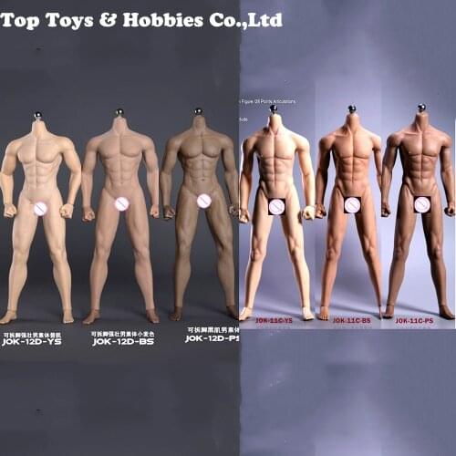 JIAOU Doll JOK-12D JOK-11c 1/6 Strong Male Super-Flexible Seamless Body with Stainless steel Skeleton Model 12'' Figure BODY