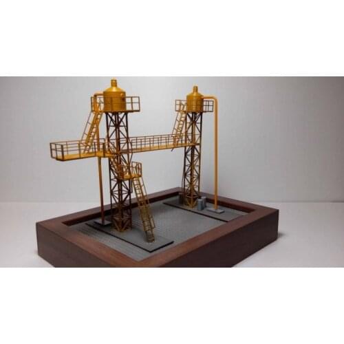 1/87 Model Train ho scale diy internal combustion engine oil station architectural sand table Model materials Free Shipping