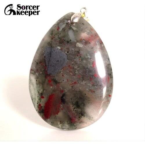 Collares New Pendant Necklace Natural Crystal Stone Bloodstone Beads Agates Necklace & Pendants Fashion Bijoux Women US632