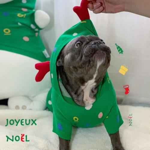 Christmas Dog Clothes Sweater Coat Winter Dog Clothes French Bulldog Clothing Cat Pomeranian Schnauzer Pug Corgi Costume Outfit