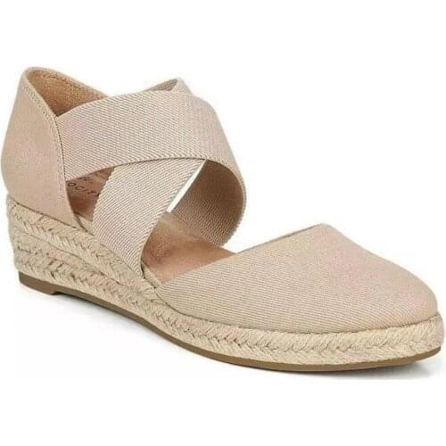 Trendy New Womens Sandals 2021 Summer Slope with Hemp Rope Slope with Sandals Womens Fashion All-match Simple High Heels
