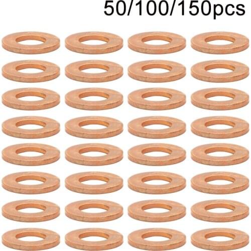 Sump Plug Washers Copper Flat Seal Washer For Peugeot 308 307 207 208 406 407 HDI For Citroen Ford Mazda Mini Land Rover Volvo