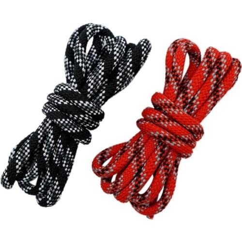 2 Colors Striped Double Layers Shoe Laces Round Outdoor Sneakers Shoelaces Cotton Boots Shoelace 60 80 100 180cm