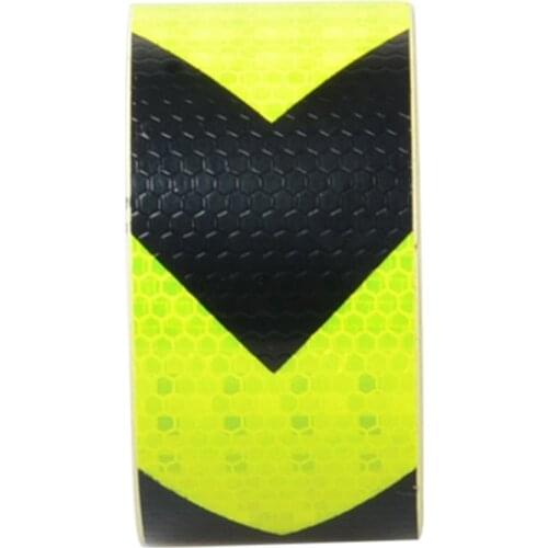NEW 5CM*3M Width Long Self-adhesive PVC Reflective Safety Warning Tape Road Traffic Construction Site Reflective Arrow