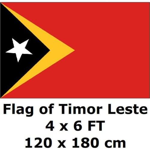 Timor Leste Flag 120 x 180 cm 100D Polyester Large Big Flags And Banners National Flag Country Banner For Home Decor