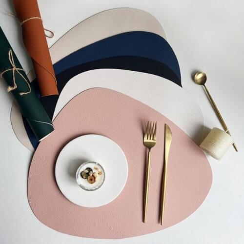 Triangles Insulation Table Mat set Leather Pad Non Slip Coasters Heat-Resistant Anti-scalding Placemat Household TS2