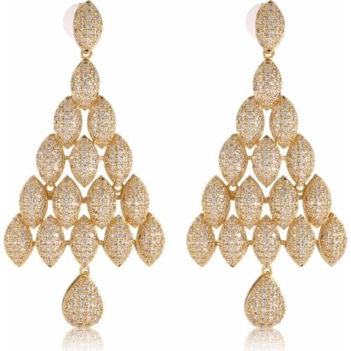 GrayBirds Vintage Spike Pyramid Earrings For Women New Fashion Luxury Jewelry White And Yellow Colors In The Stock MLE045