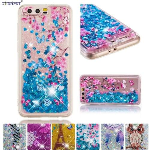 Bling Glitter Case For Huawei Honor 9 STF-L09S Dynamic Liquid Quicksand Fitted Cover Huawei Honor9 STF-L09 Silicone Phone Funda