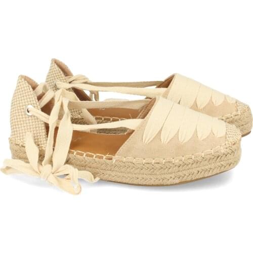 Milaya jute flat sandal with Beige Cordon women Spring Summer 2020
