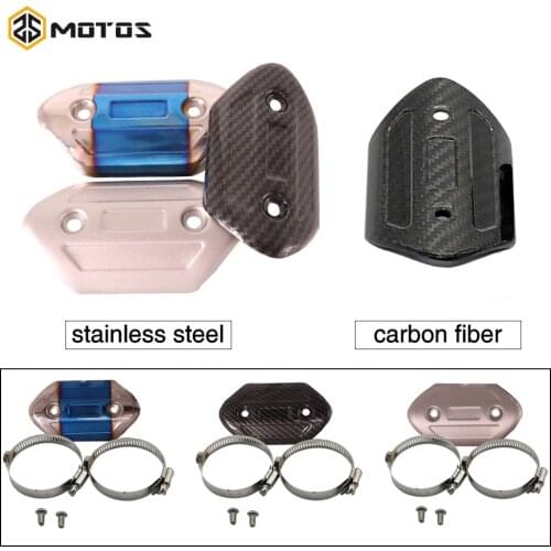 ZS MOTOS Motorcycle Exhaust Middle Mid Link Connecting Pipe Protector Heat Shield Cover Stainless Steel Exhaust Protective Cover