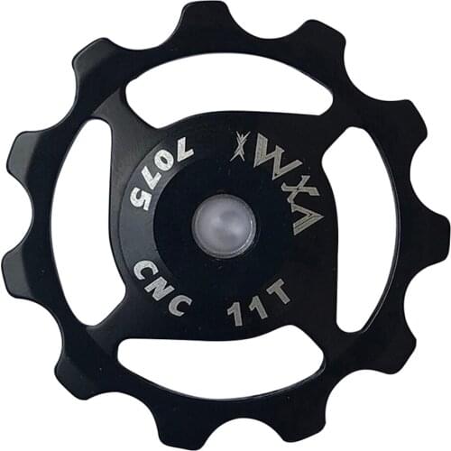 1pcs Mountain Bike 11T 13T Aluminum Alloy Bicycle Steel Bearing Jockey Wheel Rear Derailleur Guide Pulleys Wheel Parts