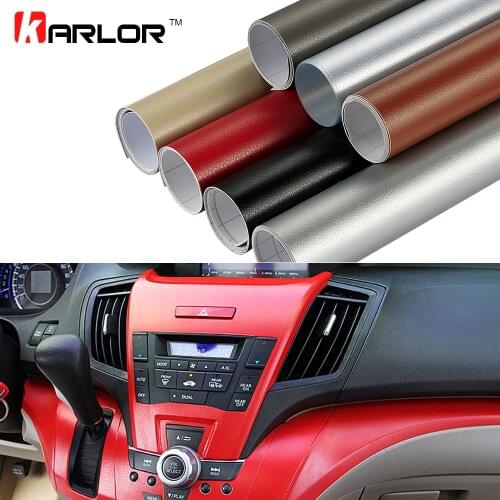 2m/5m/20m*152cm Leather Pattern PVC Adhesive Vinyl Film Auto Car Body Internal Decoration Vinyl Wrap Stickers Air Bubble free