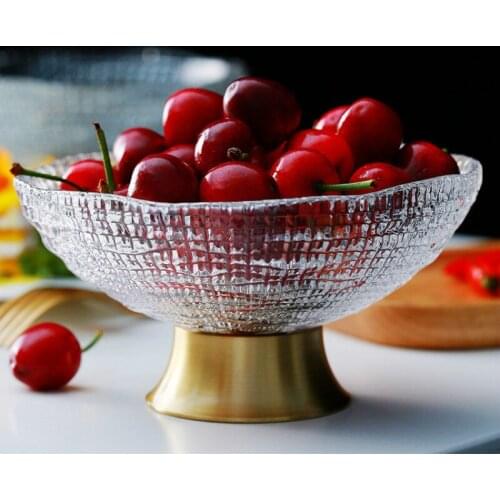 3 Color Fashion Nordic Classical Light Luxury Food Fruit Storage Tray Bar Restaurant High Foot Metal Bottom Plate Cutlery Plate