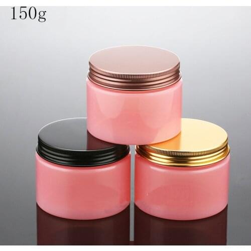 40pcs 150g pink Aluminum Cap Cosmetic Tin Pot Lip Balm Jar Containers Oil Wax Empty