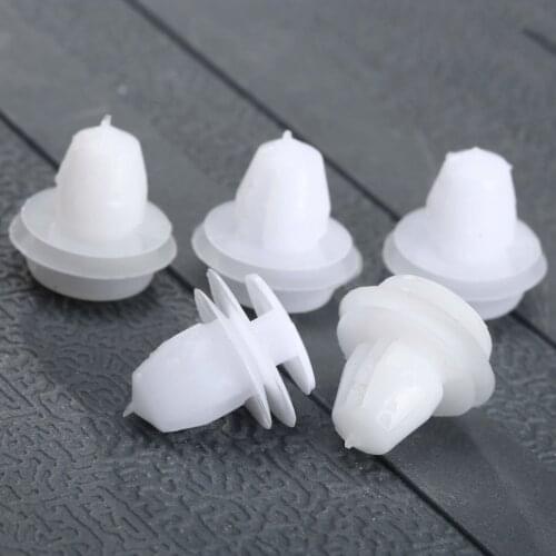 50Pcs Auto Plastic Bumper Fastener Fit 9.5mm Hole Rivet Retainer Push Type Engine Cover Fasteners Fender Door Trim Panel Clip