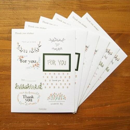 6sheets Thank You Stickers For You Seal Sticker Baking Packaging Biscuit Bag Label Sealing Stickers