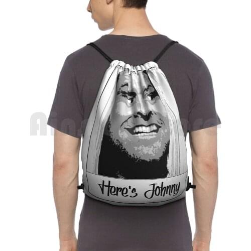 The Shining HereS Johnny Film Kino Jack Nicholson Backpack Drawstring Bags Gym Bag Waterproof The Shining Movie Theater