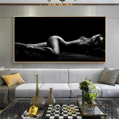 Sexy Nude Women Sleeping on The Bed Art Canvas Posters and Prints Wall Art Paintings Body Pictures for Home Bedroom Decor