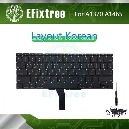 Korean A1465 A1370 Keyboard Layout For Mabook Air 11'' Korean Without Backlight 2011 2012 2013 2014 2015 EMC 2471 2558 2658