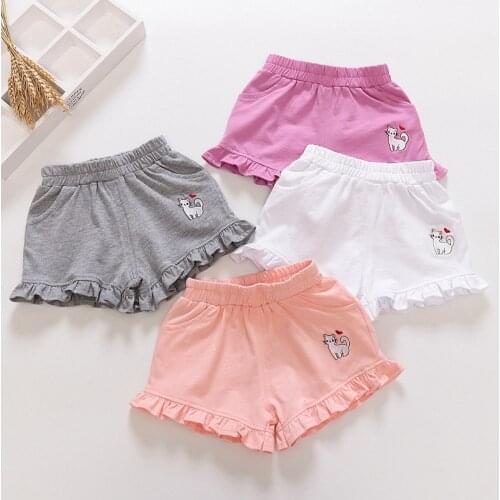 Summer Kids Shorts Children Shorts Cotton For Girls Short Toddler Panties Kids Beach Short Casual Sports Pants Baby Girls 1-5Y