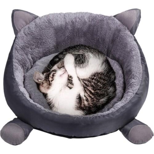 Small Dog Cat Bed House Mat for Cats Accessories Plush House for Cats Kitten Pet Cat Prodcuts for Pets Bed Sofa Cama Gato