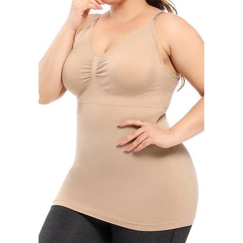 70% Hot Sell Nursing Vest Solid Color Front Buckle Women Postpartum Nursing Long Camisole for Breastfeeding