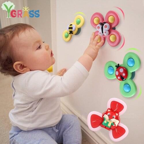 Cartoon Fidget Spinner Kids Toys ABS Colorful Insect Gyro Toy Relief Stress Educational Fingertip Toys For Kids Adults Gift