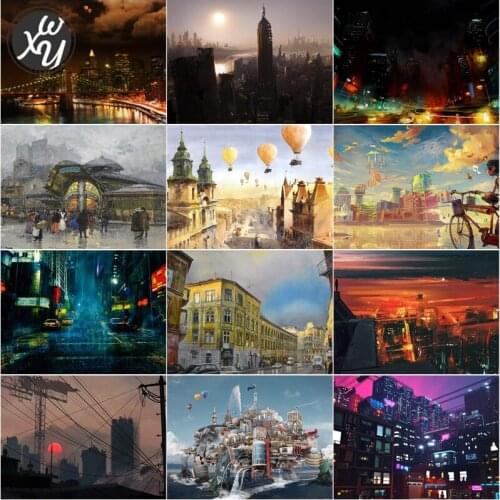 Full Drill Painting Kits Scenery Round Square Rhinestones Stitch Embroidery Diamond Art Mosaic Accessories for Family Decoration