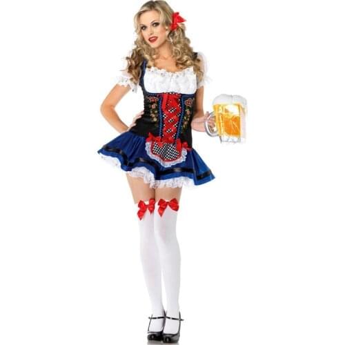 Germany Oktoberfest Carnival Party Tavern Beer Maid Cosplay Costume Bavarian Festival Beer Wench Dirndl Fancy Dress