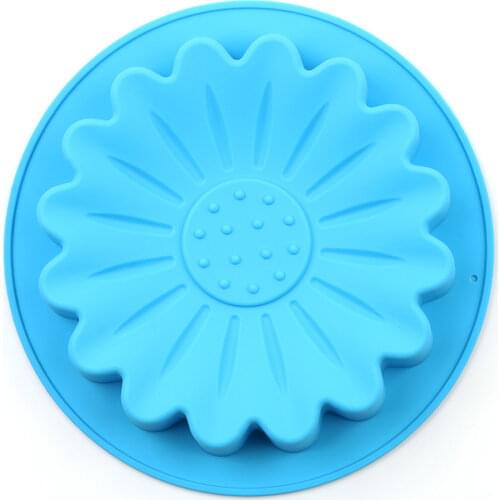 NEW Silicone cake Round Pan Silicone Cake Mold Oven Baking Tools Chiffon Cake Pizza Pan (Colors Random)