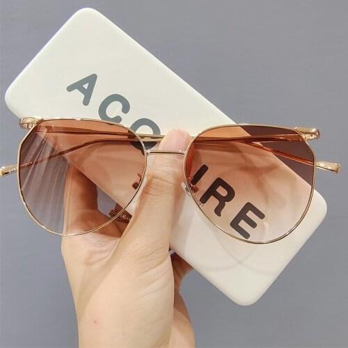 2021 New Vintage Metal Brand Design Ladies Gradient Cat Eye Sunglasses Women Men Frame Luxury Sun Glasses for Female UV400 Gafas